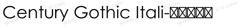 Century Gothic Itali字体转换